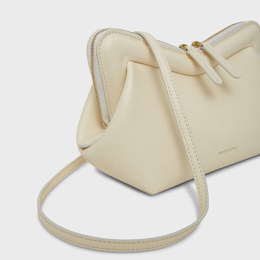 Women's Mansur Gavriel Mini M Frame Crossbody Bags Cream | AU 6905ZG